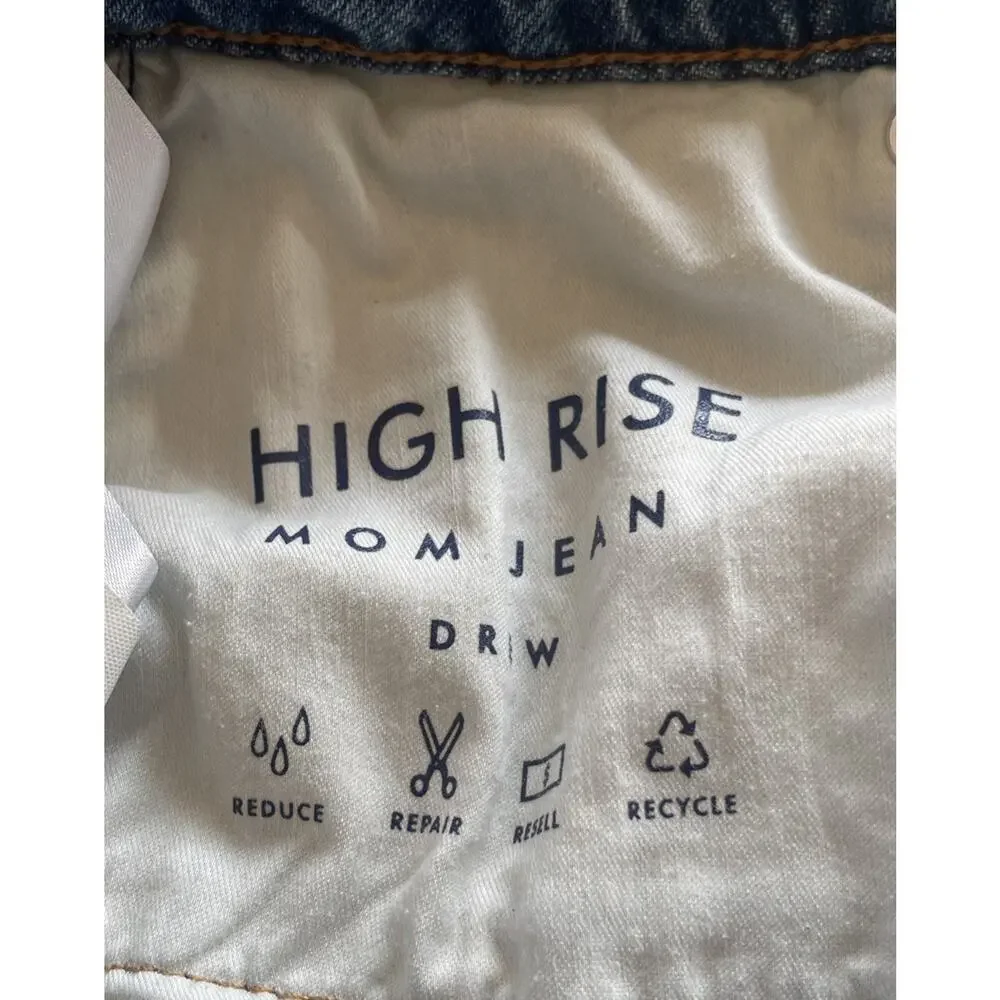Lucky Brand Drew High Rise Mom Jean Light Wash Distressed Size 4/27 Acid Wash - Picture 8 of 16